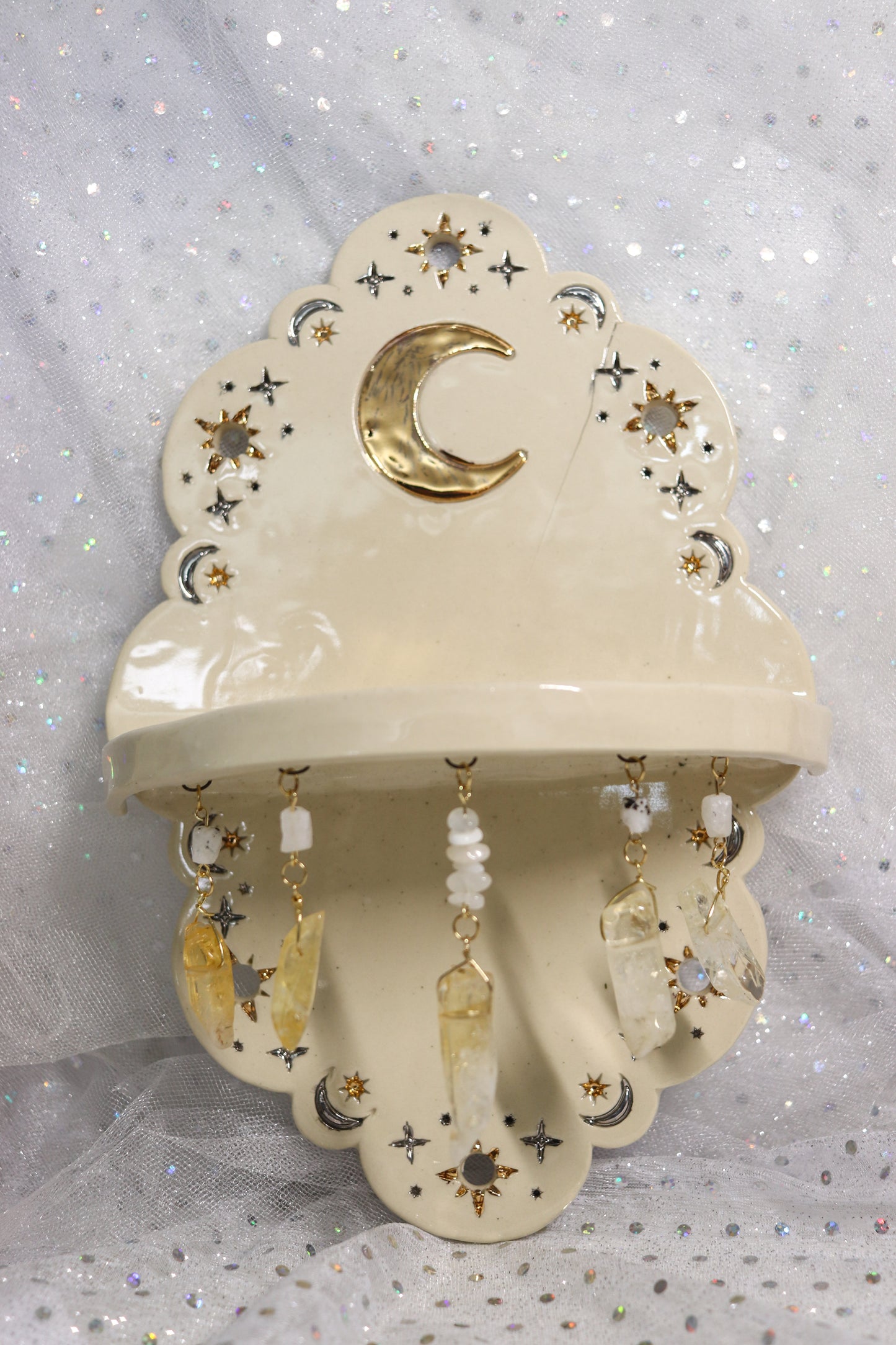 Celestial Moon Altar with Citrine