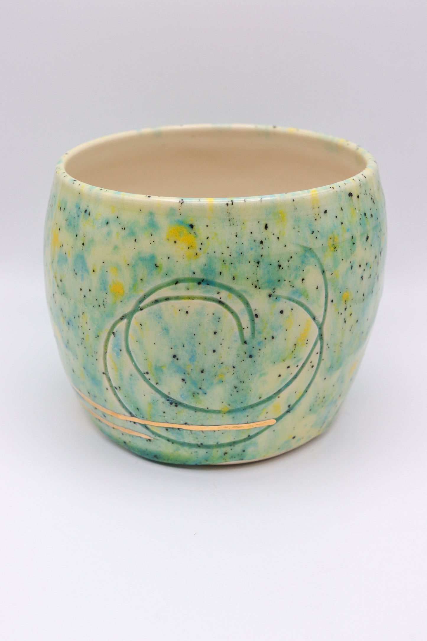 Green Speckled Planter