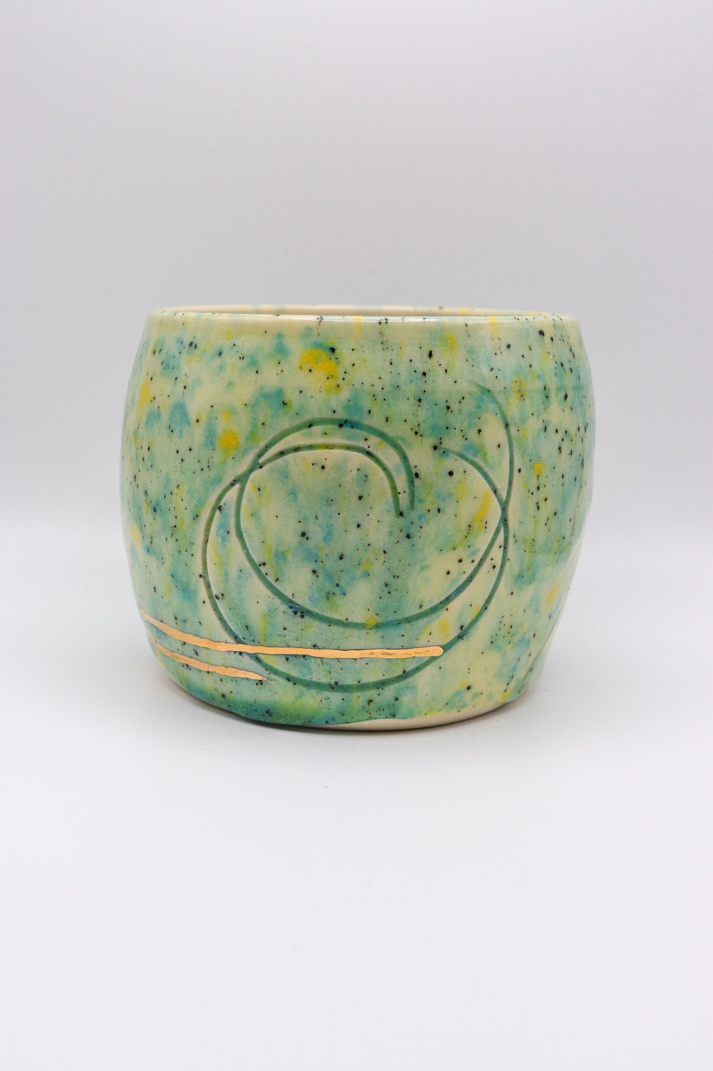Green Speckled Planter