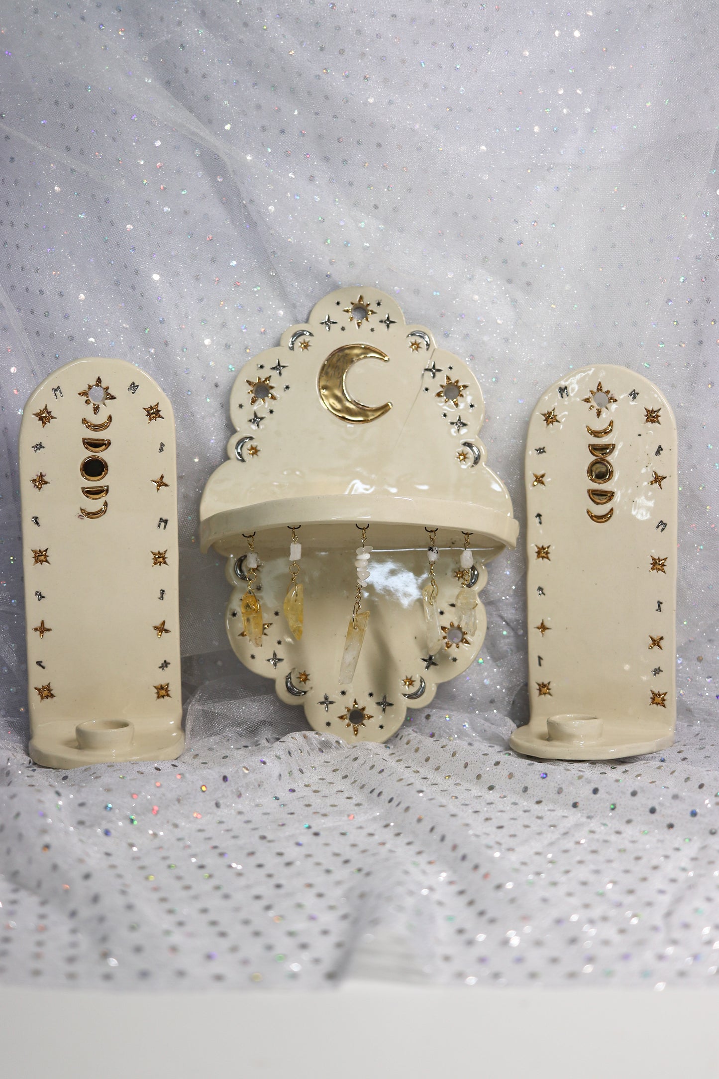 Celestial Moon Altar with Citrine