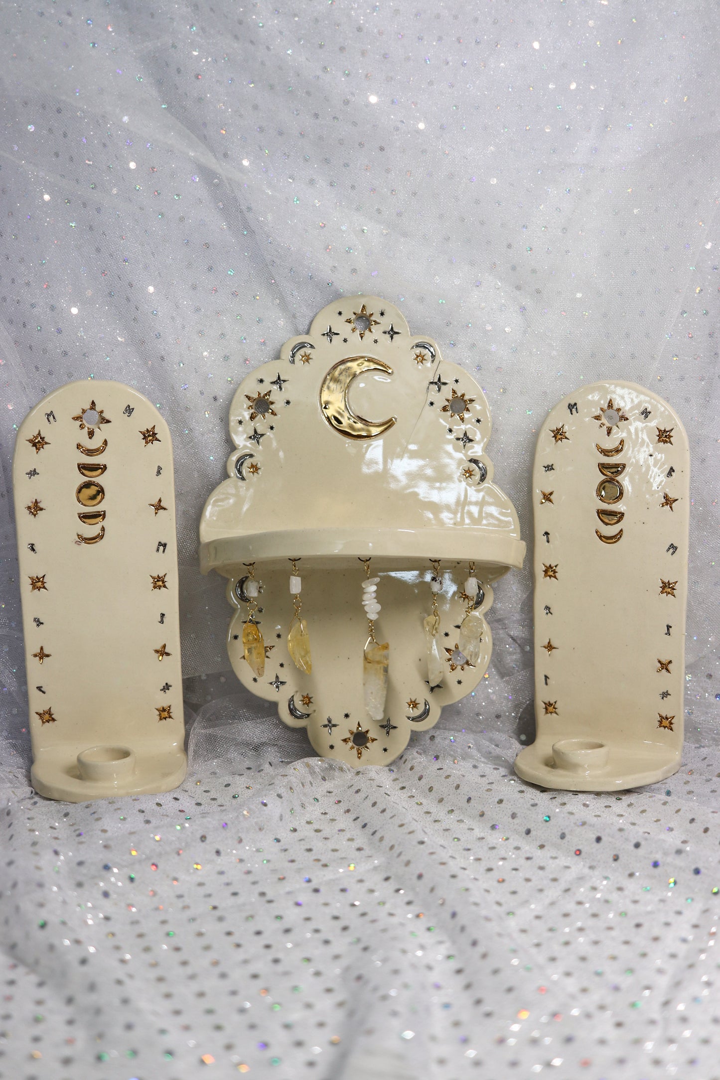 Celestial Moon Altar with Citrine