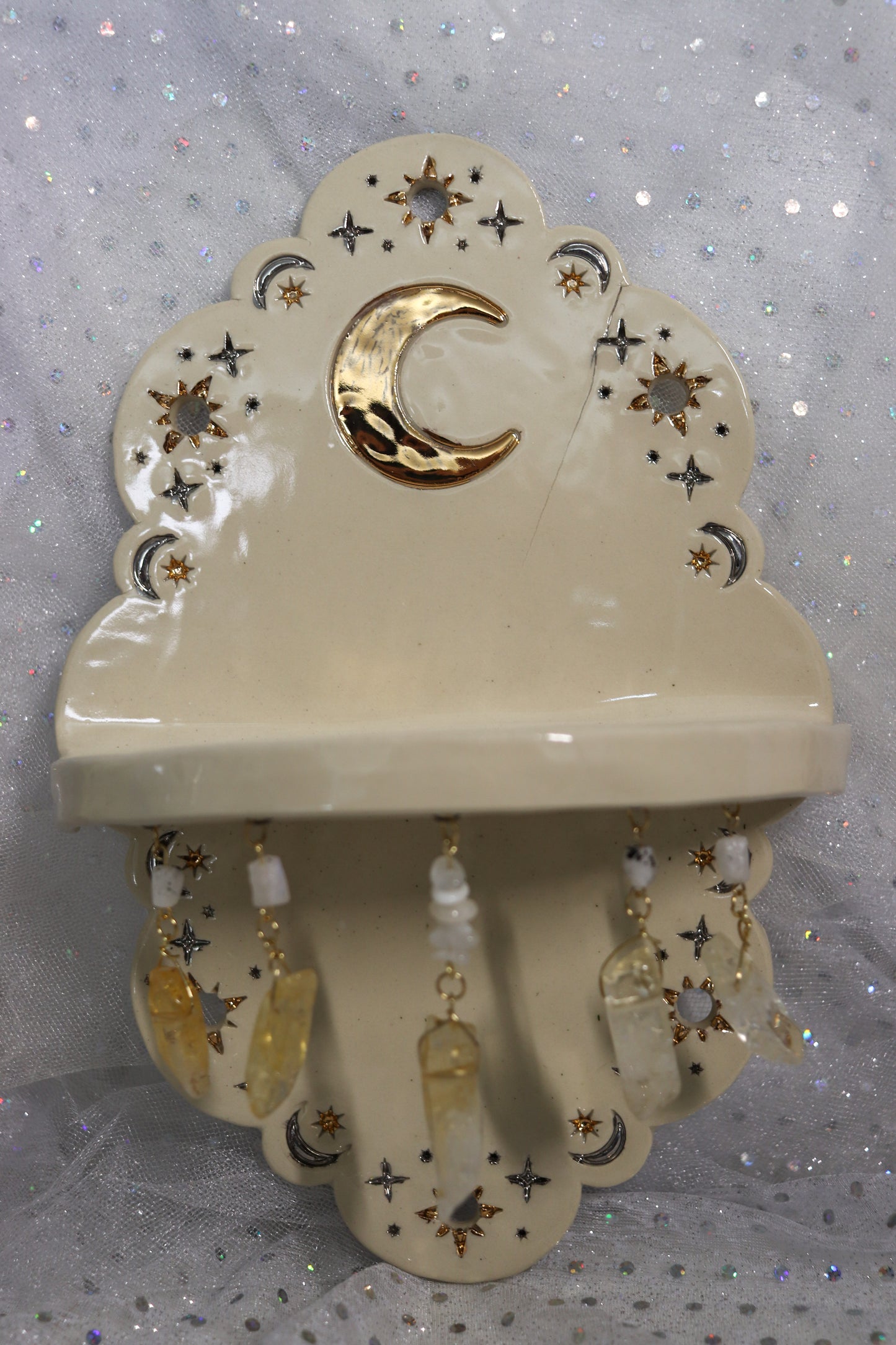 Celestial Moon Altar with Citrine