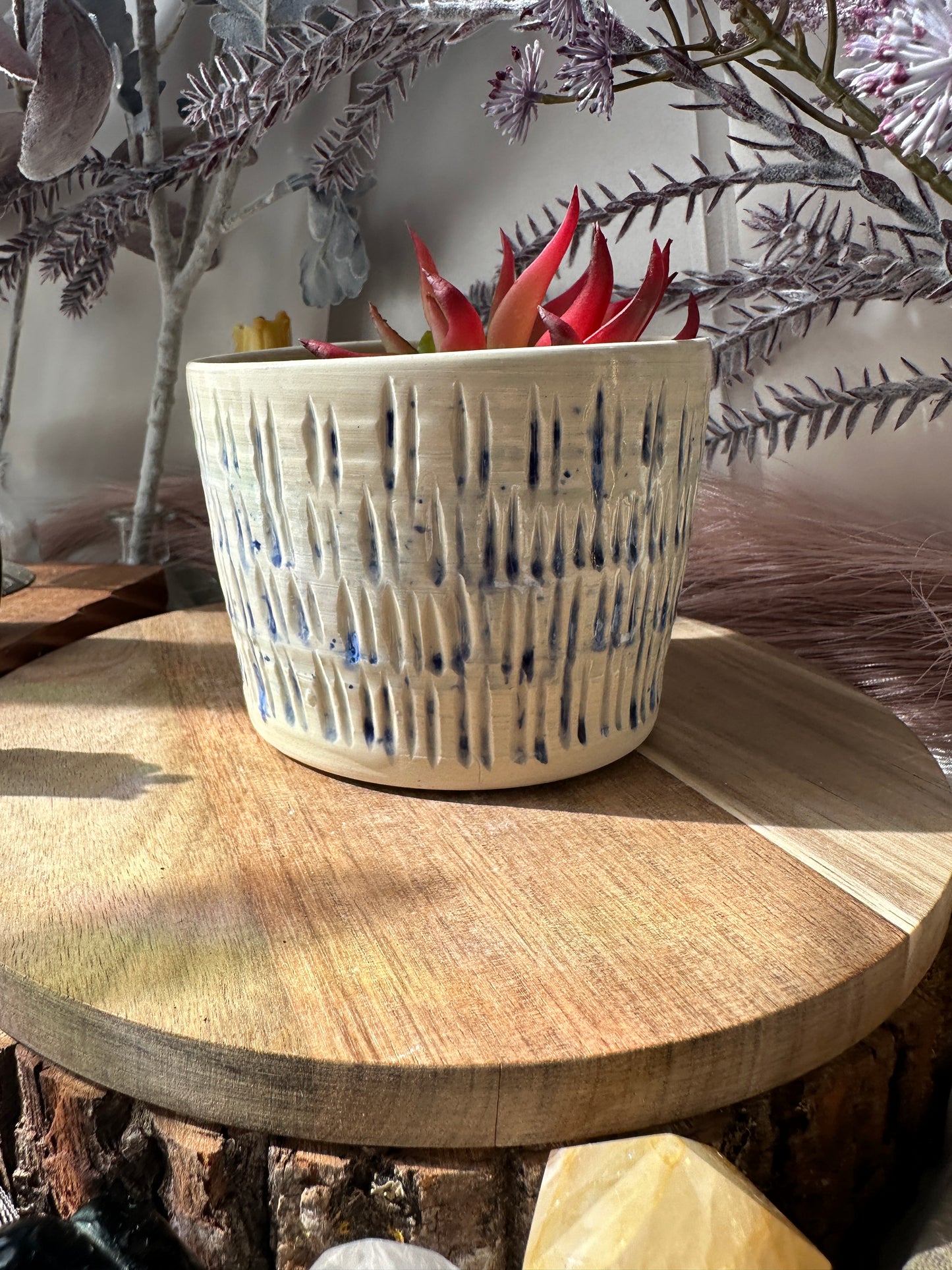 Small Blue Specked Planter