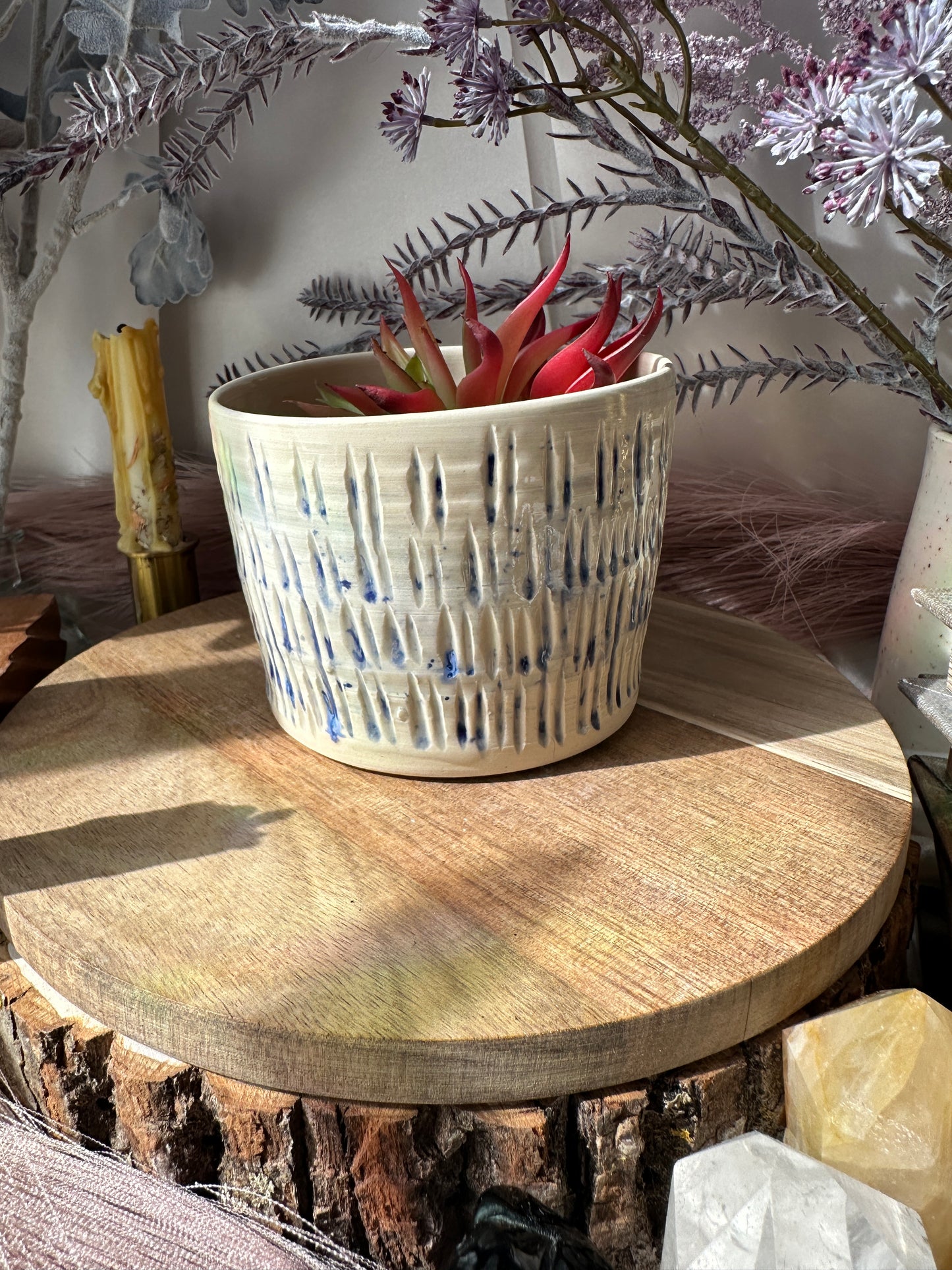 Small Blue Specked Planter