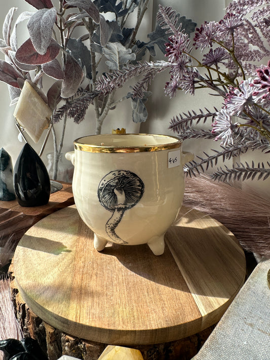 Mushroom Cauldron Candle