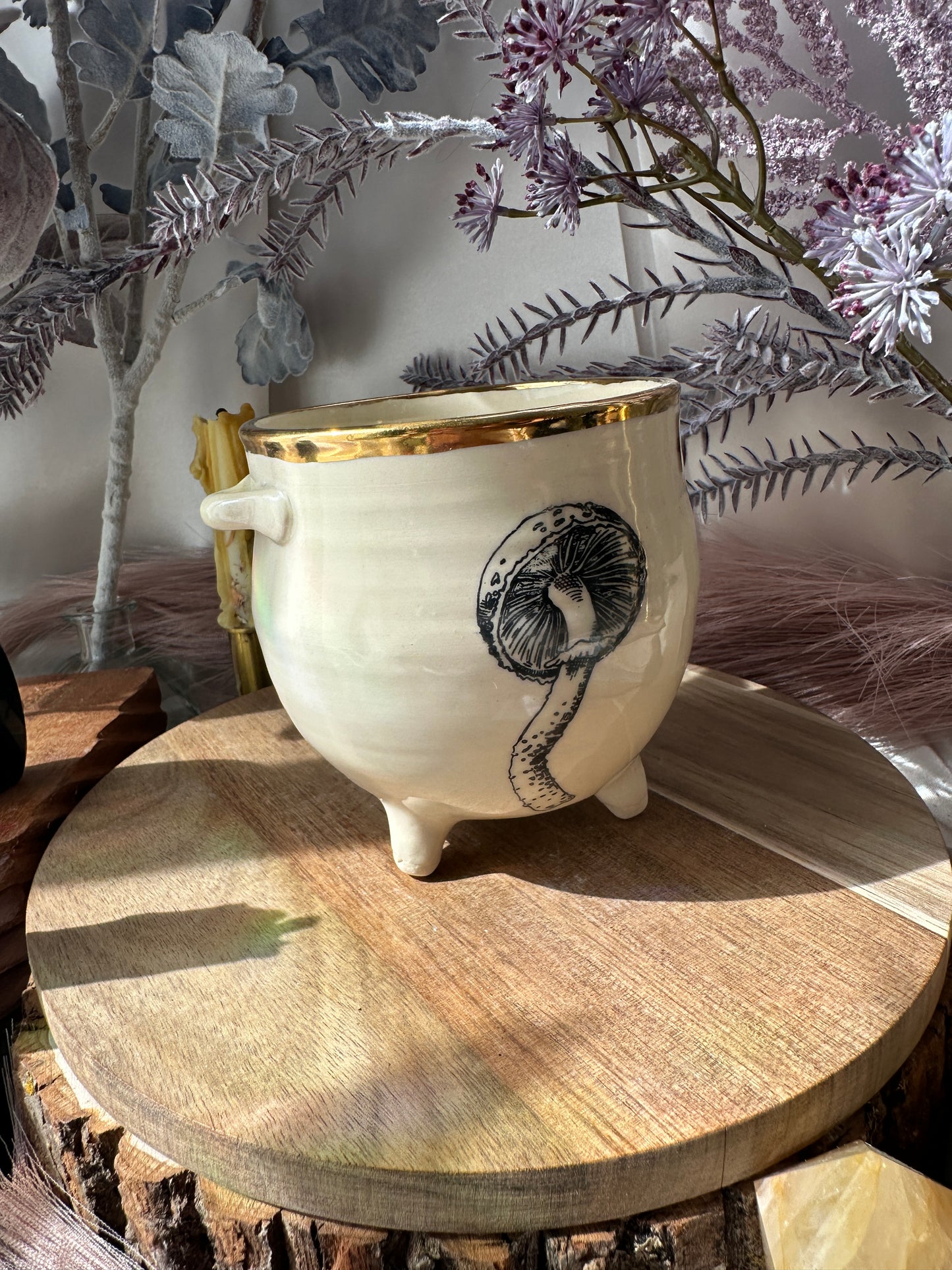 Mushroom Cauldron Candle
