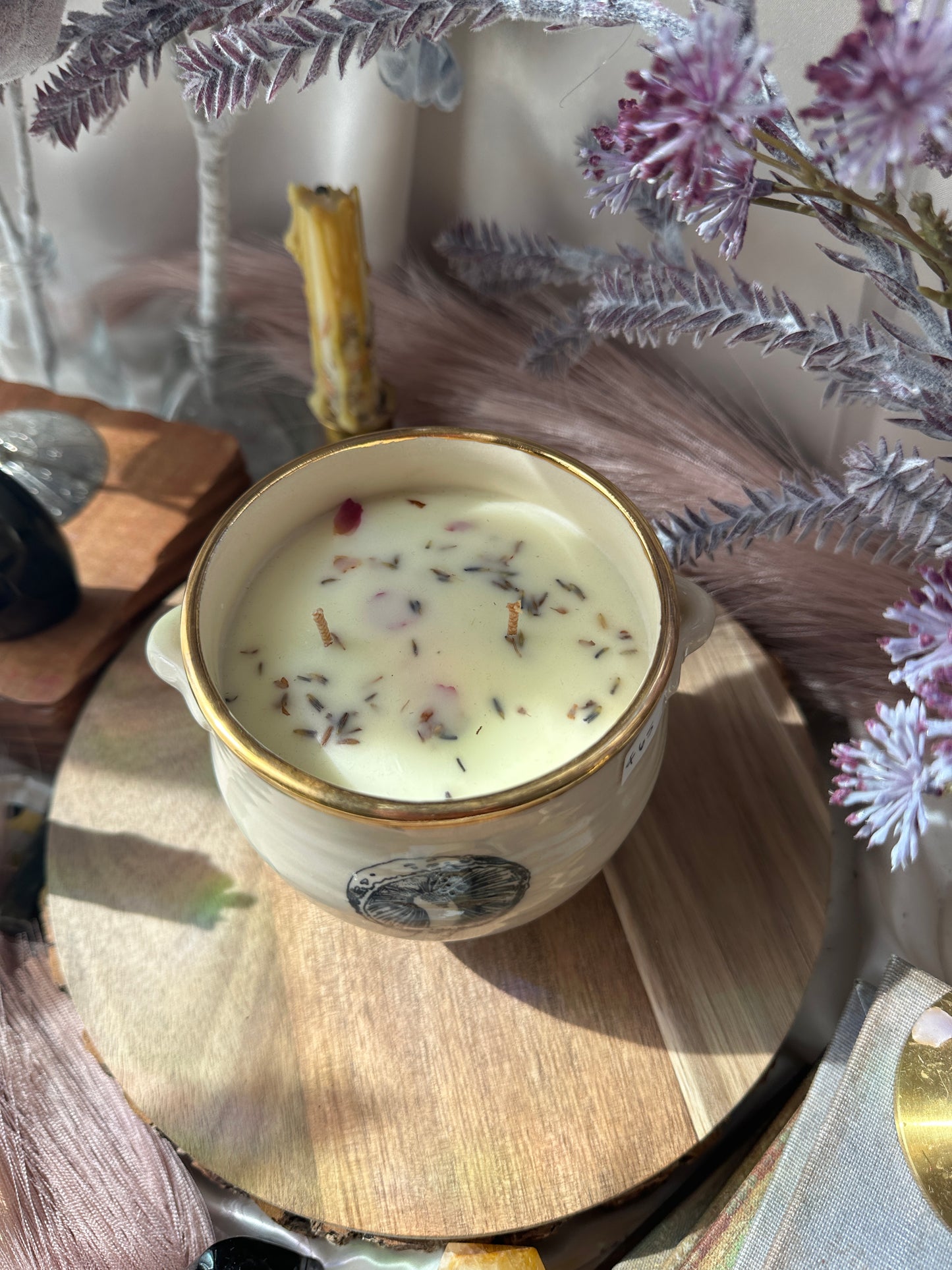 Mushroom Cauldron Candle