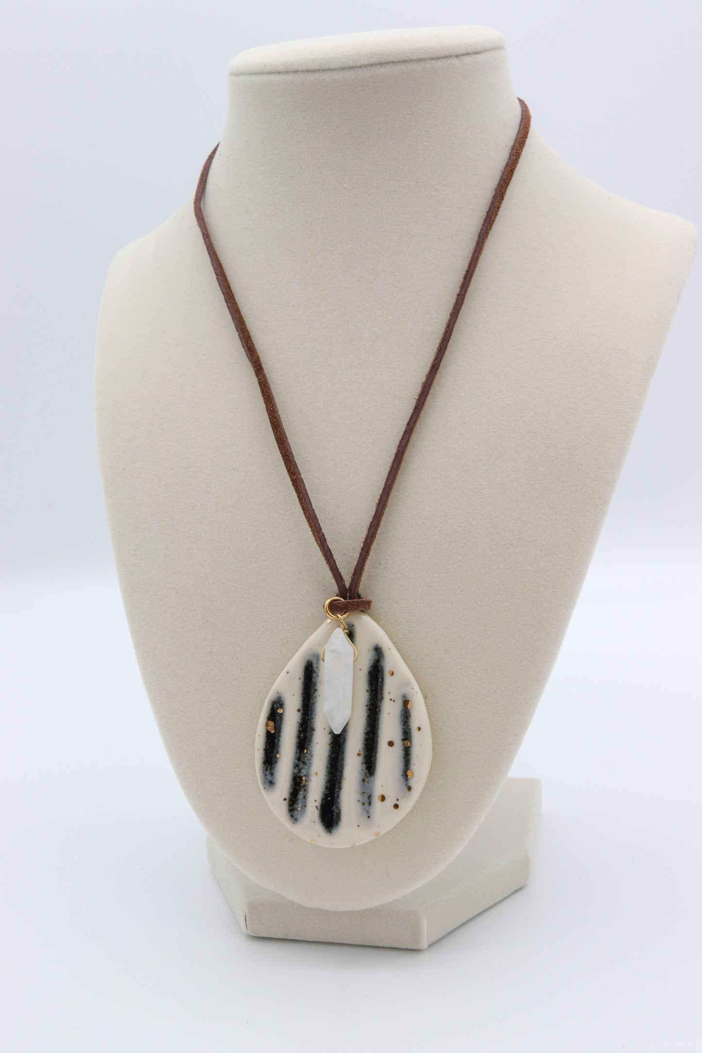 Ceramic Moonstone Necklace