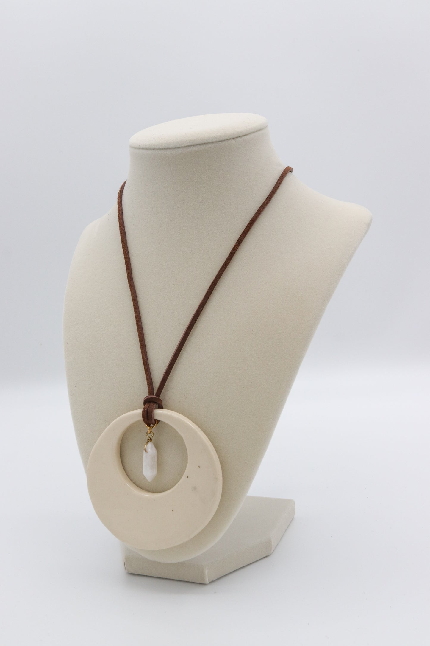 Ceramic Moonstone Necklace