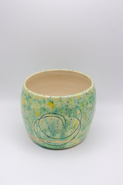 Green Speckled Planter