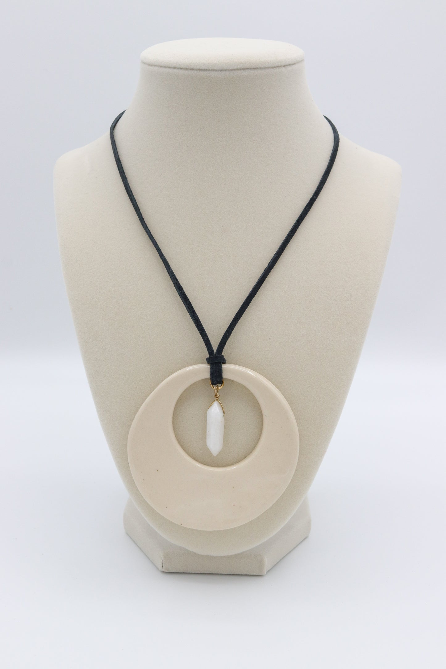 Ceramic Moonstone Necklace