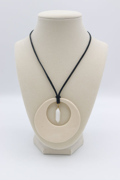 Ceramic Moonstone Necklace