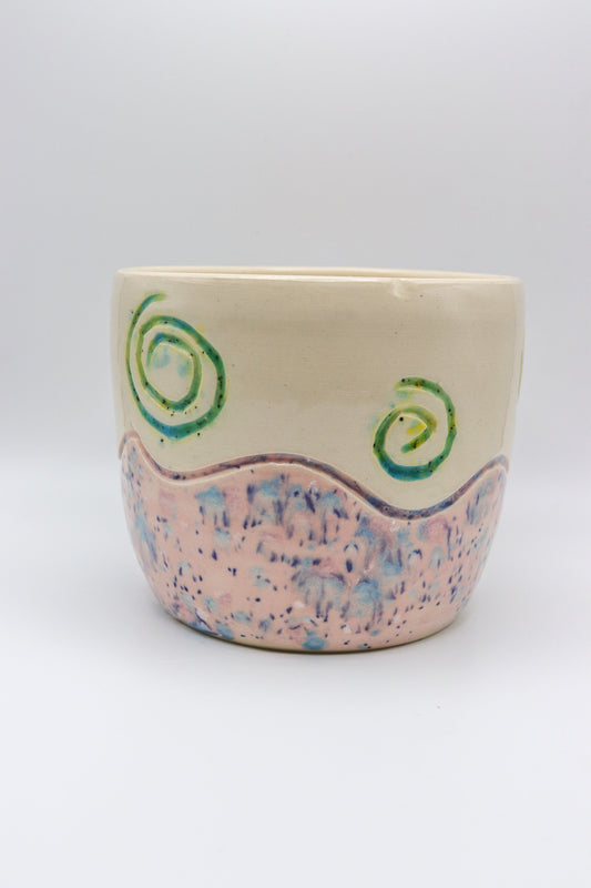 Pink Swirl Planter