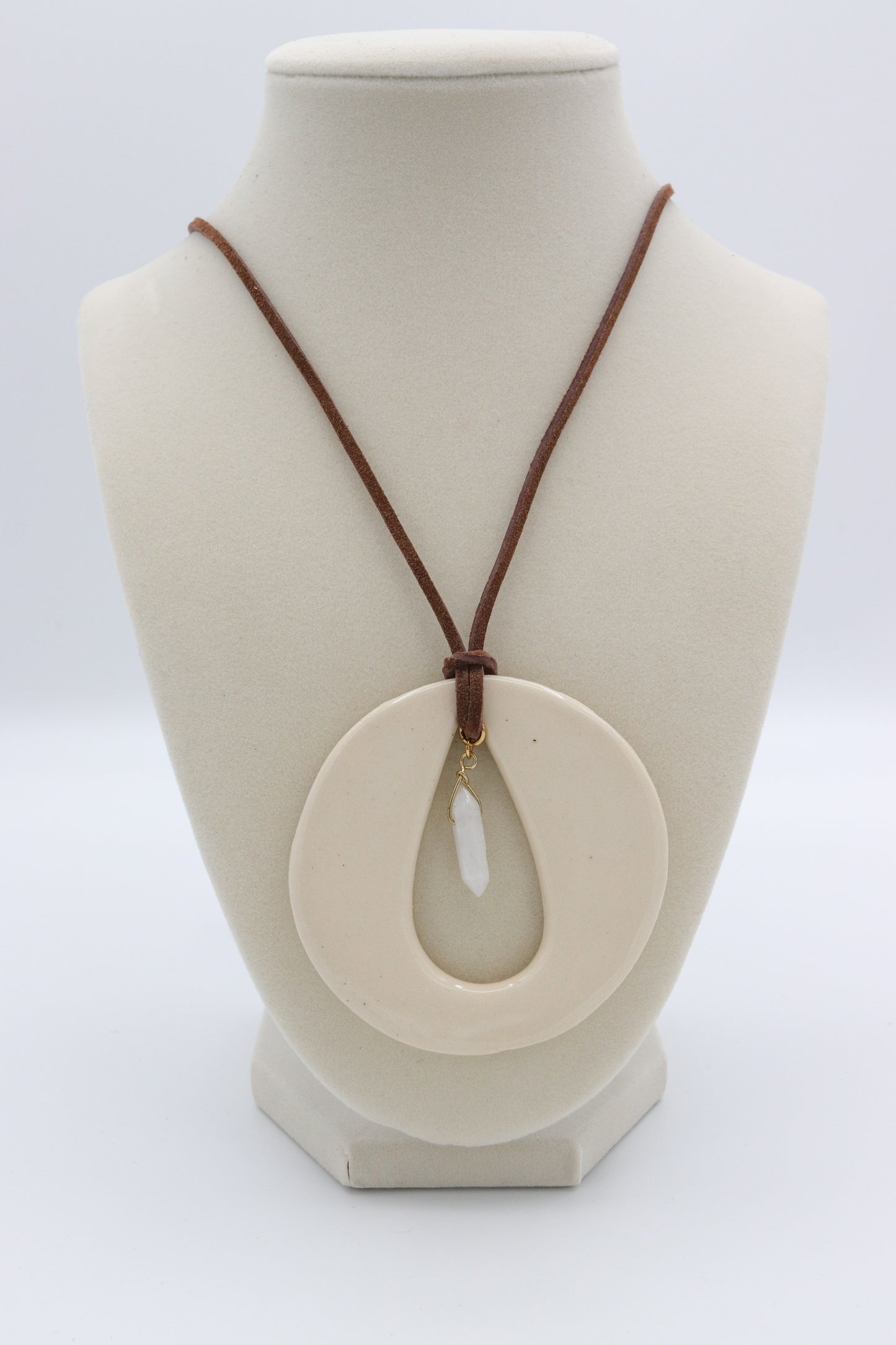 Ceramic Moonstone Necklace