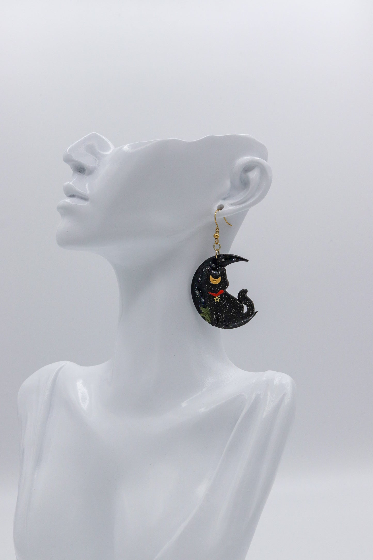 Moon Cat Earrings