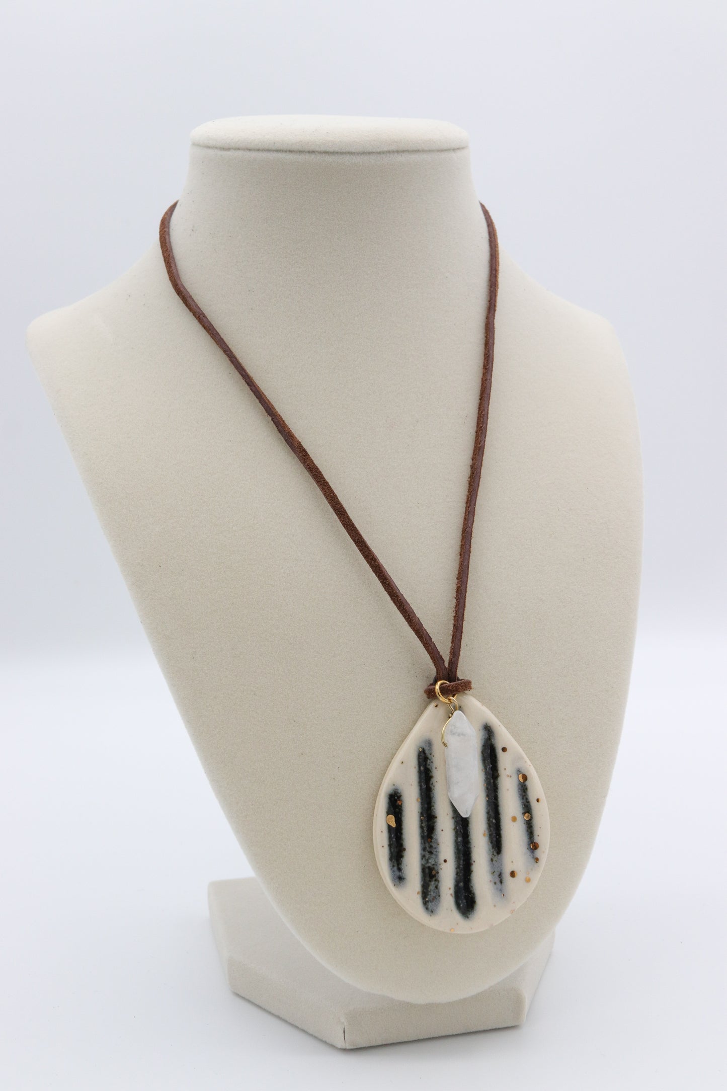 Ceramic Moonstone Necklace