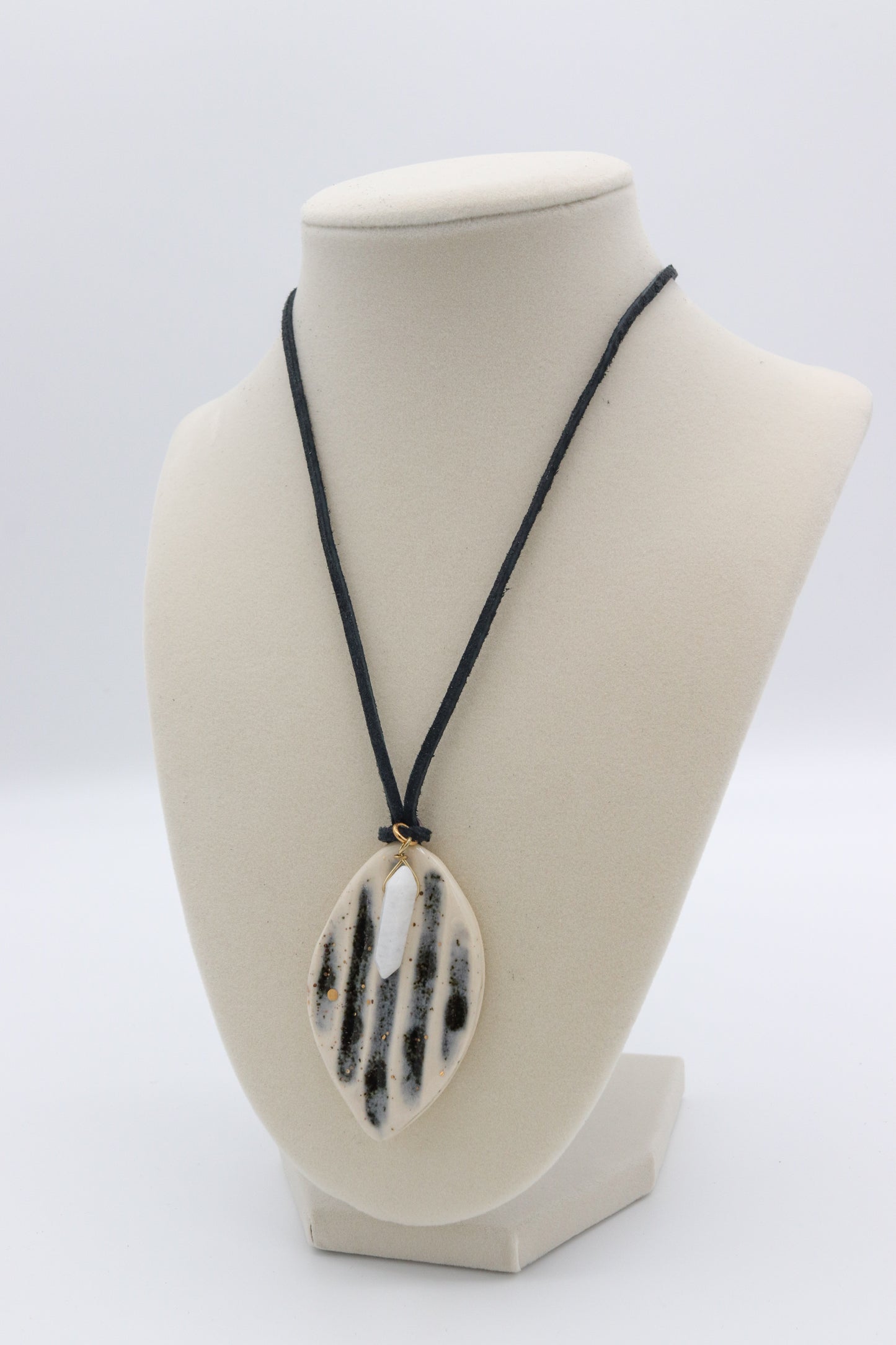 Ceramic Moonstone Necklace