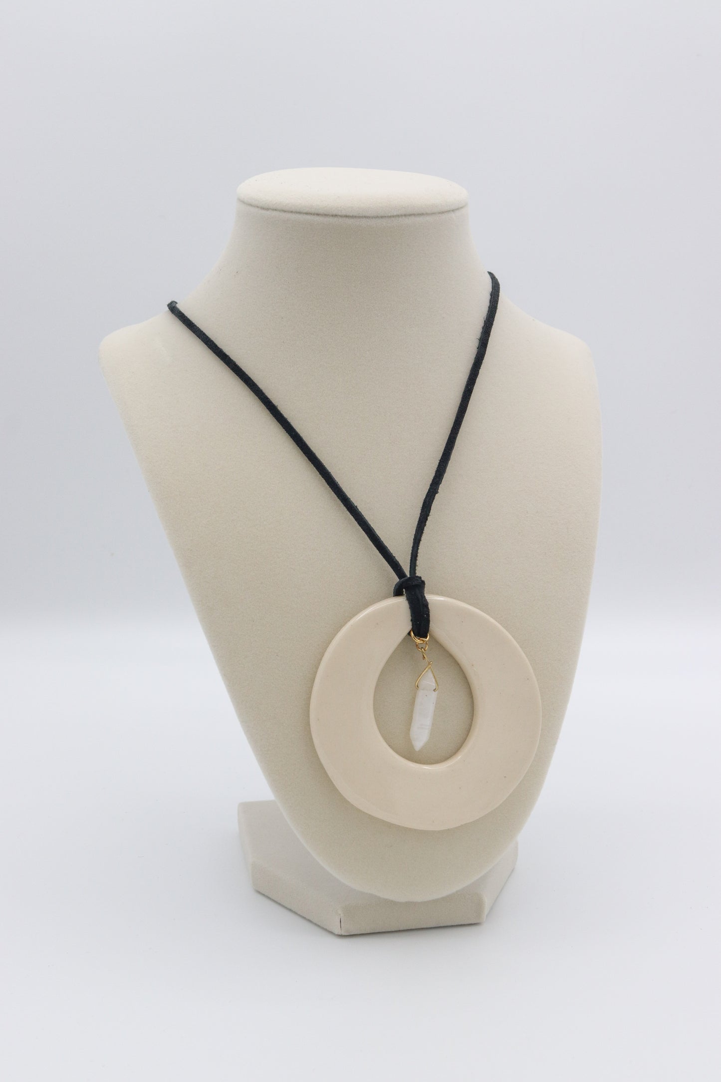 Ceramic Moonstone Necklace