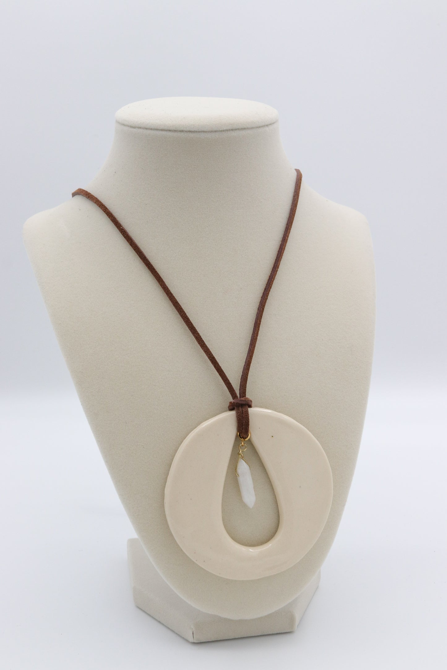 Ceramic Moonstone Necklace