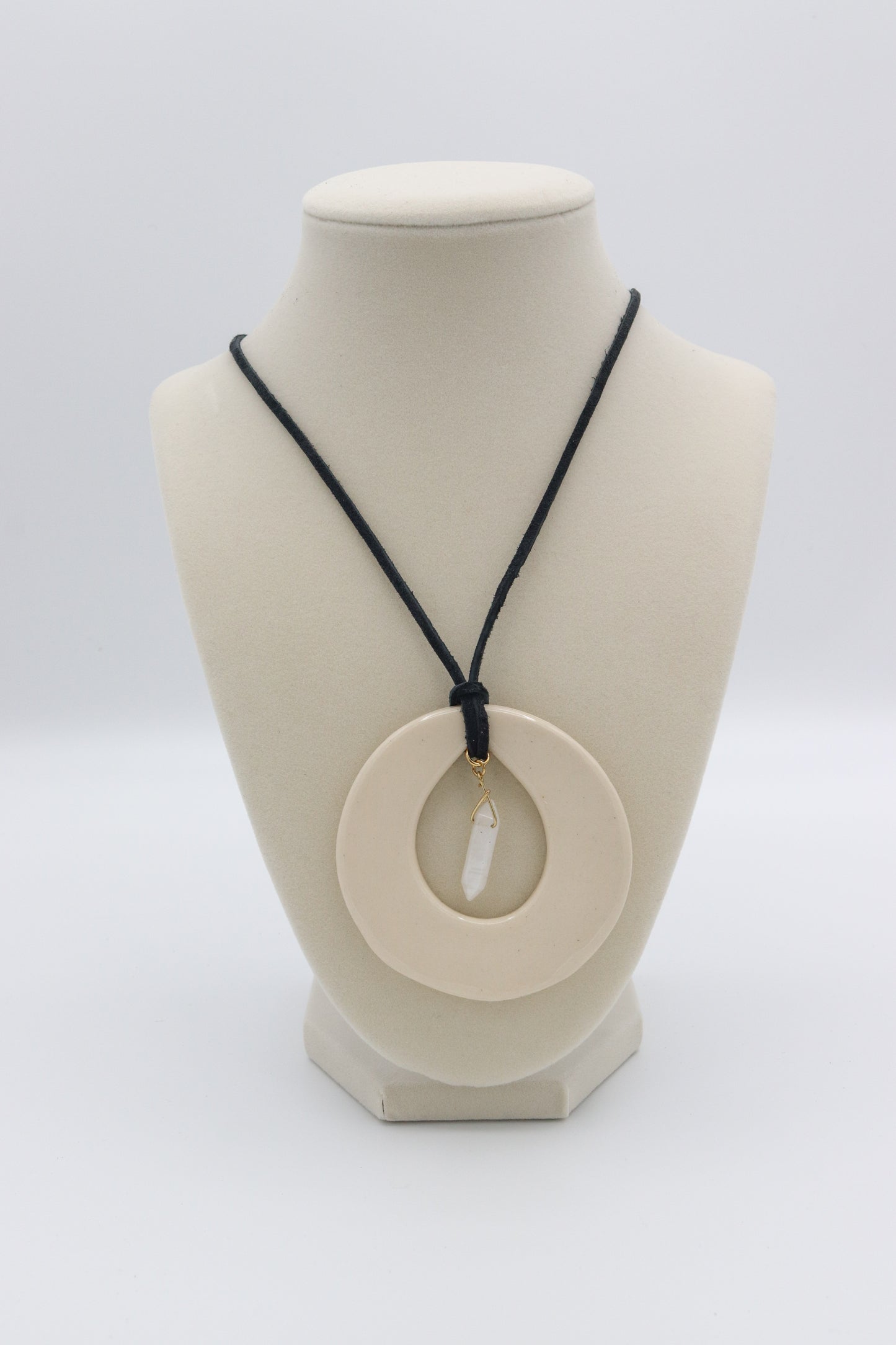 Ceramic Moonstone Necklace