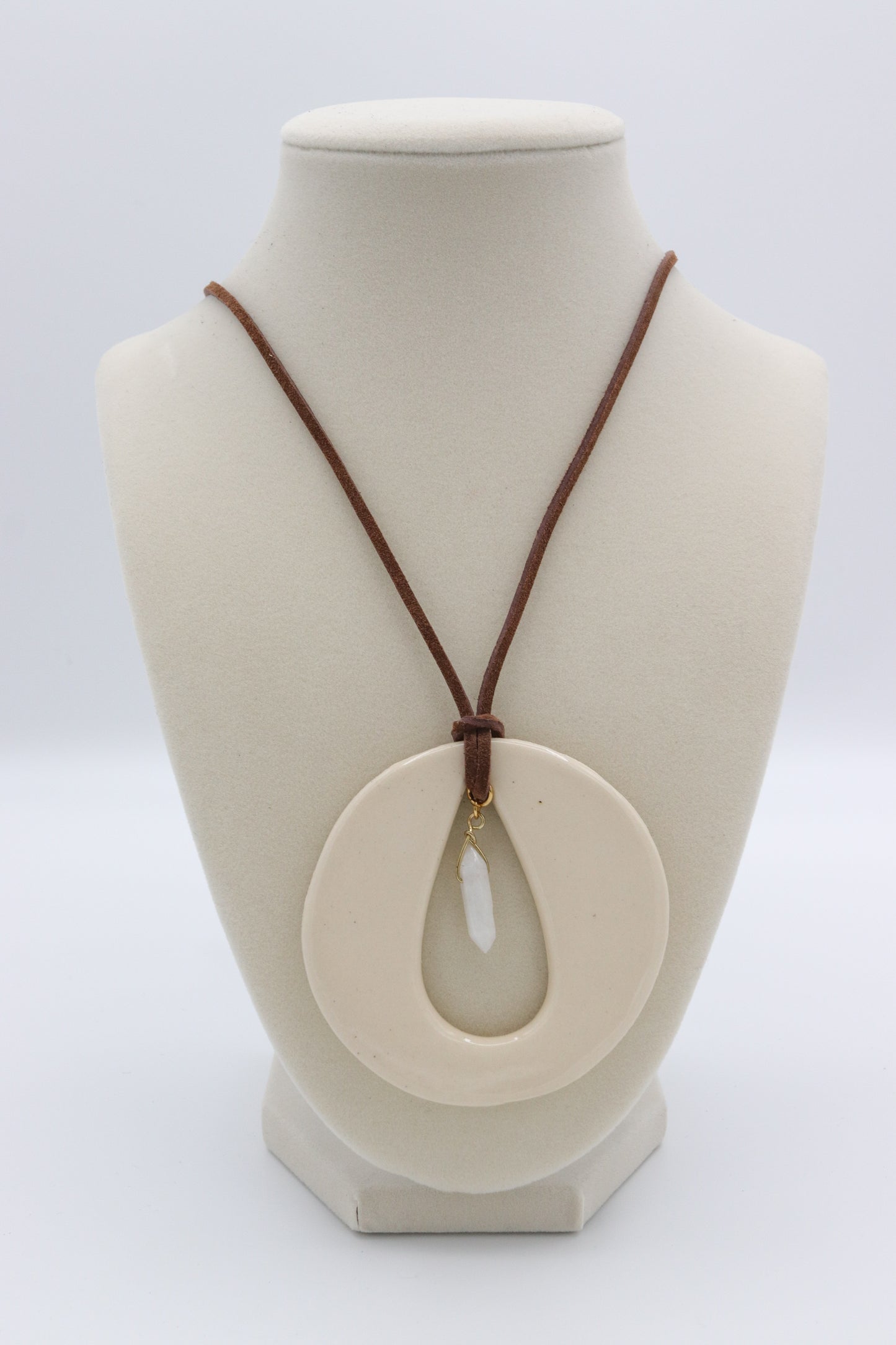 Ceramic Moonstone Necklace