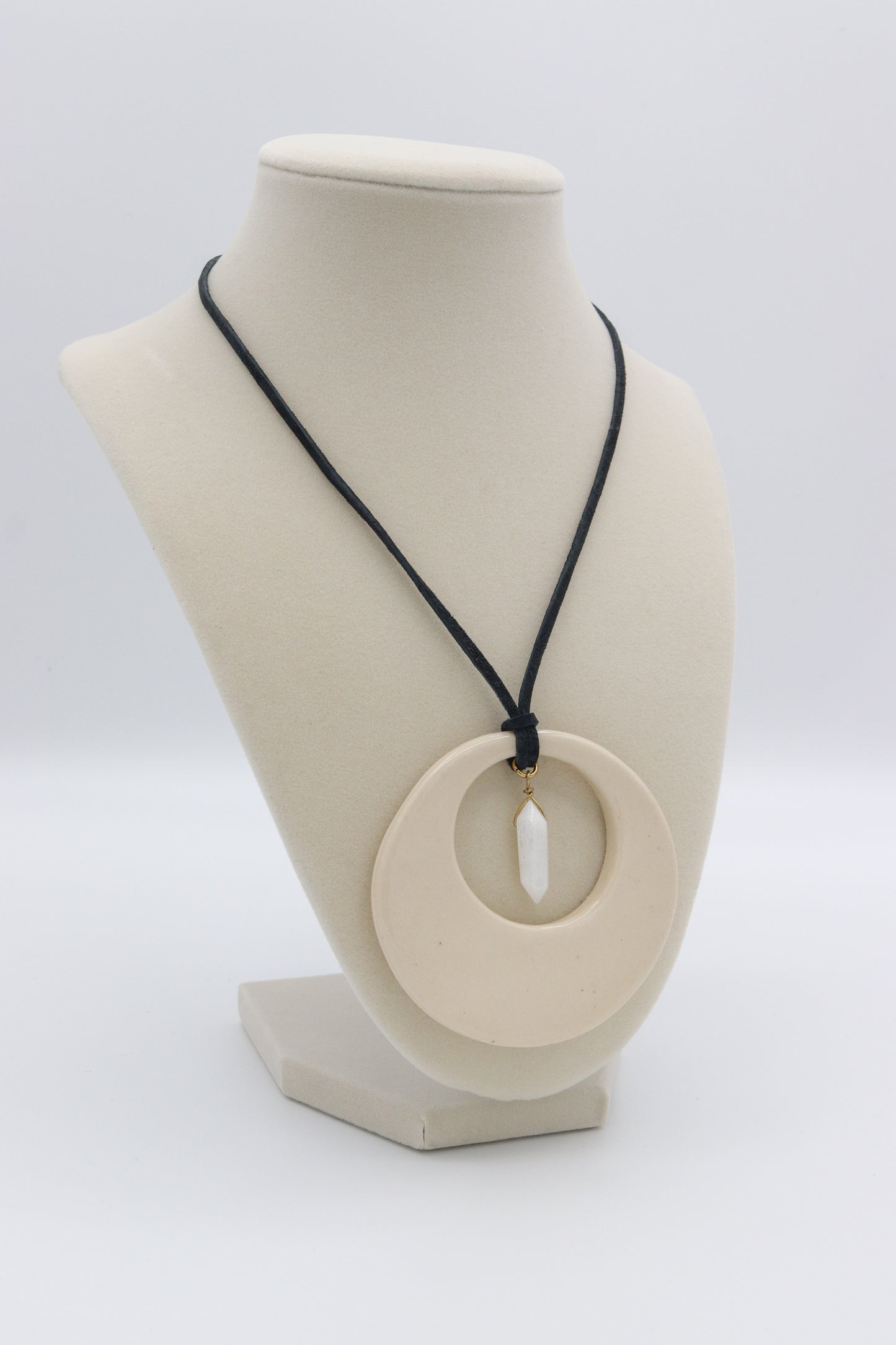 Ceramic Moonstone Necklace