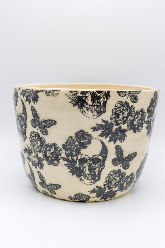 Floral Skull Planter