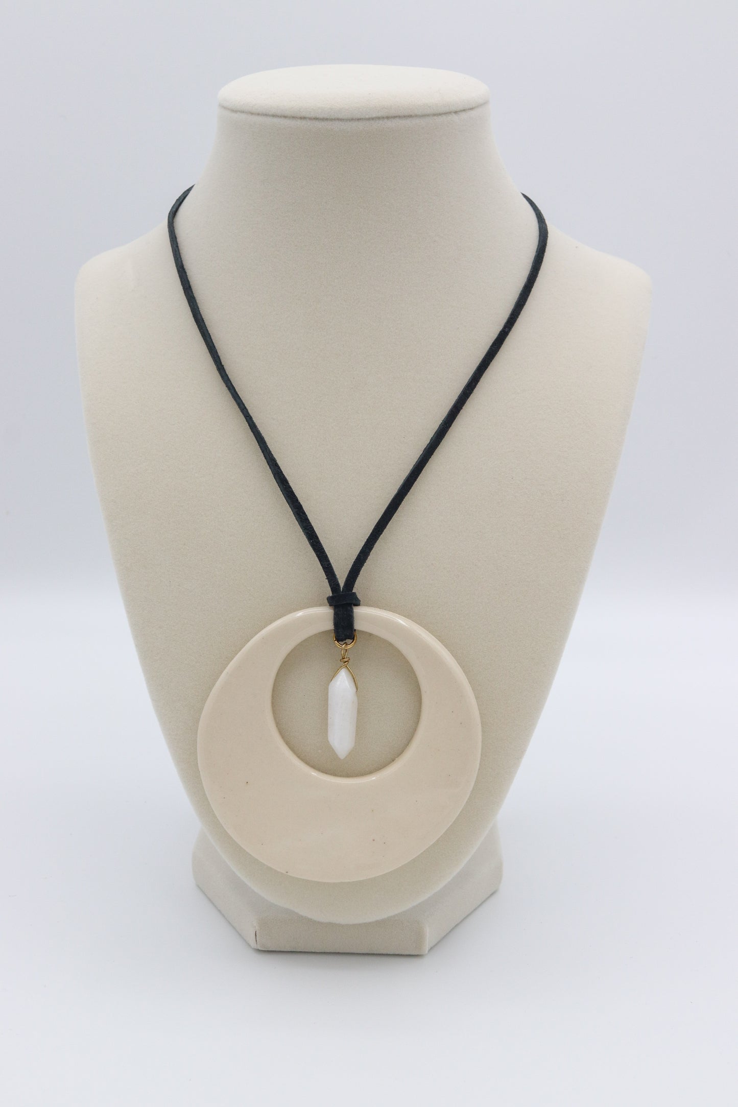 Ceramic Moonstone Necklace