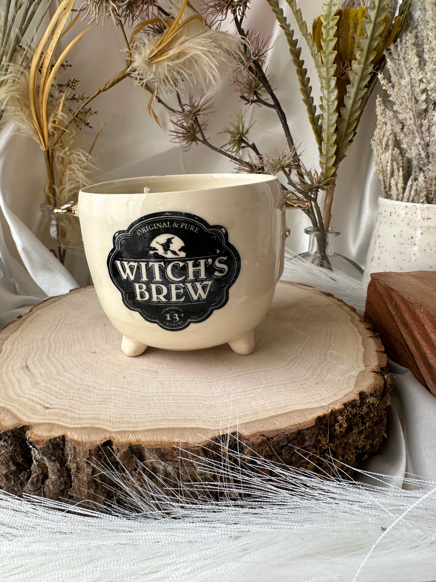 Cauldron Mushroonm Candle