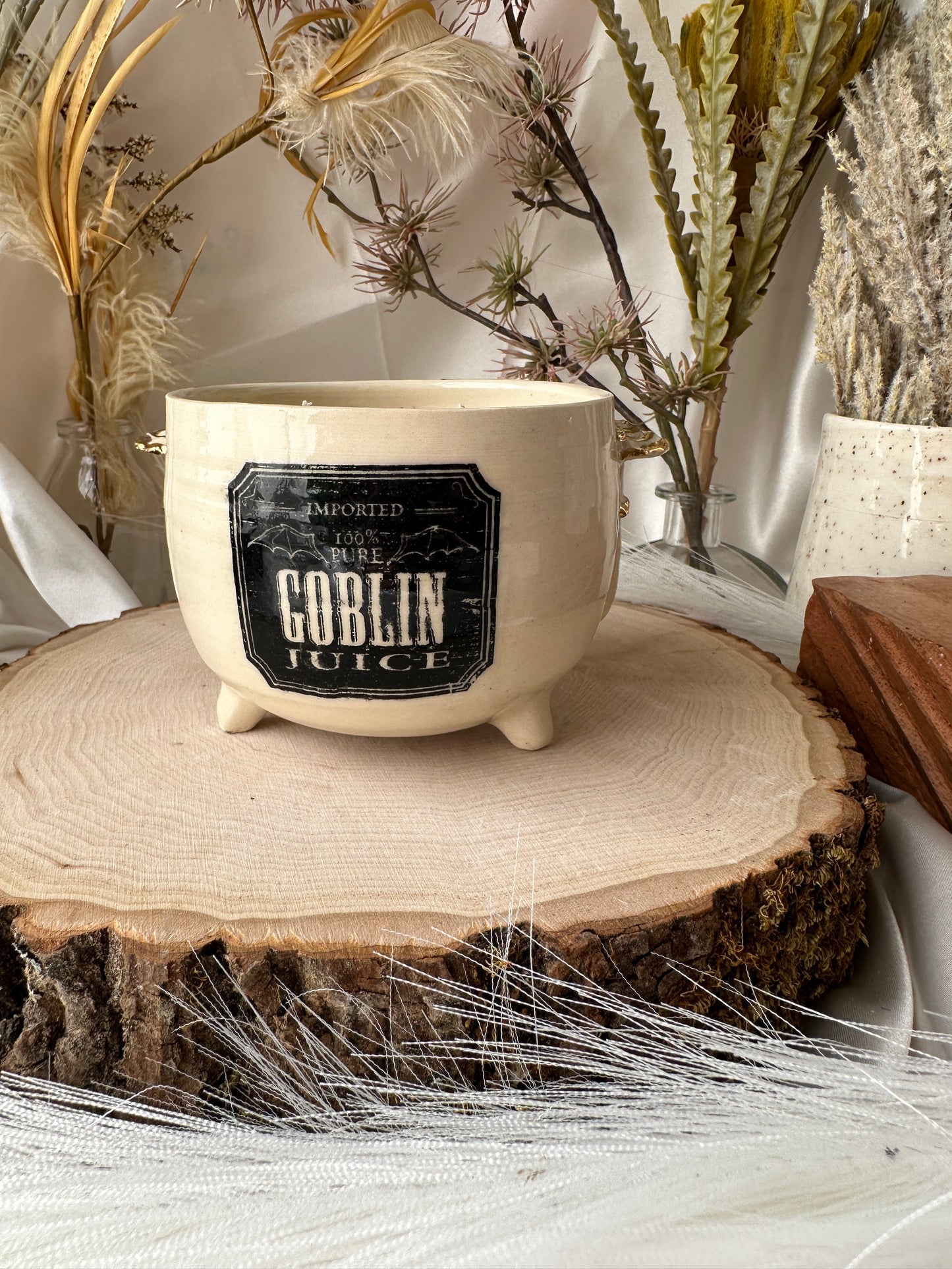 Cauldron Mushroonm Candle